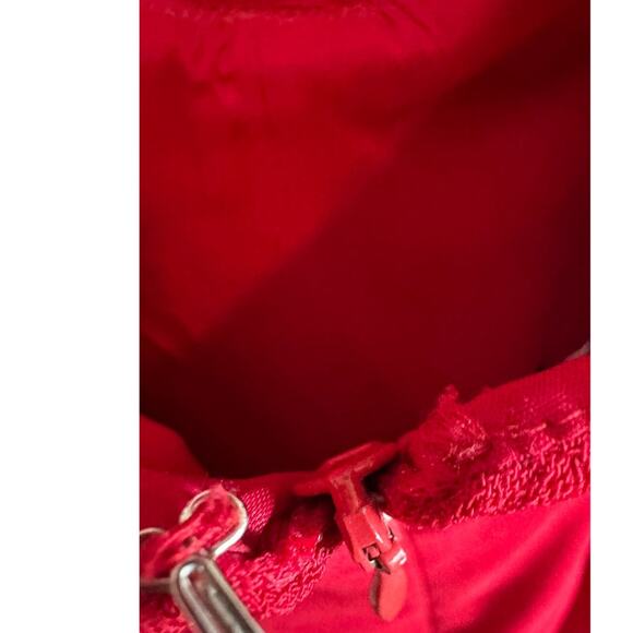 Nicole Miller Women's 10 Red Sexy Sleeveless Zip Up Halter Neck Mini Dress - Picture 8 of 8